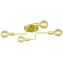 Lustre Sputnik Aranha 4 Braços Dourado Quarto Sala Cozinha Lustre Sputnik Aranha 4 Braços Dourado Quarto Sala Cozinha