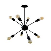 Lustre sputnik aranha preto 8 lâmpadas soquete e27 diâmetro Lustre sputnik aranha preto 8 lâmpadas soquete e27 diâmetro