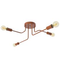 Lustre Sputnik Assimétrico 4 Braços Luminária Industrial