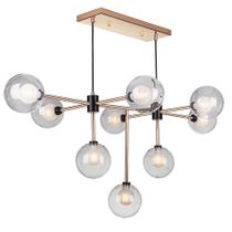 Lustre Startec Manhattan Moderno Globo 9Xg9 Cobre Bivolt