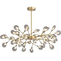 Lustre Teto 85cm Ramos de Árvore 45 LEDs Luminária Metal Dourado Gimpo RA-45-GOLD-ASH Lustre Teto 85cm Ramos de Árvore 45 LEDs Luminária Metal Dourado Gimpo RA-45-GOLD-ASH