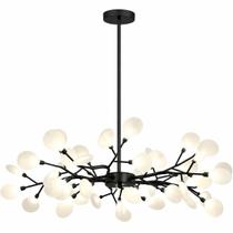 Lustre Teto 85cm Ramos de Árvore 45 LEDs Luminária Metal Preto Pétalas Gimpo RA45B Lustre Teto 85cm Ramos de Árvore 45 LEDs Luminária Metal Preto Pétalas Gimpo RA45B