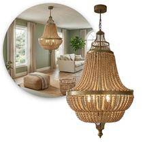 Lustre Teto Bambu Natural Rústico Madeira Grande Pendente Lustre Teto Bambu Natural Rústico Madeira Grande Pendente
