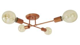 Lustre Teto Moderno - Plafon Sputnik Aranha Para 4 Lâmpadas