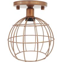 Lustre Teto Plafon Industrial Aramado Globo Retrô Luminária Sobrepor Vintage Agp Ilumini
