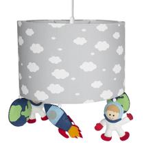 Lustre Tubular Astronauta Quarto Bebê Infantil Menina Menino