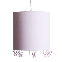 Lustre Tubular Borboleta Rosa Quarto Bebê Infantil Menina