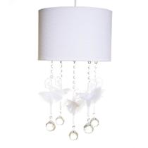 Lustre Tubular Branco Com Bailarinas Quarto Bebê Infantil Menina