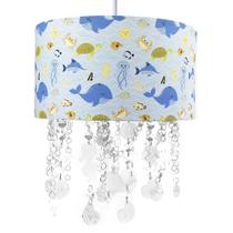 Lustre Tubular Cristais Fundo do Mar Quarto Bebê Infantil