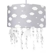 Lustre Tubular Cristais Nuvem Elefante Quarto Bebê Infantil