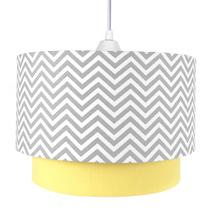 Lustre Tubular Duplo Chevron Cinza Quarto Bebê Infantil Menino Menina