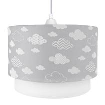 Lustre Tubular Duplo Nuvem Chevron Cinza Quarto Bebê Infantil Menino Menina