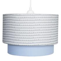 Lustre Tubular Duplo Ondinha Azul Quarto Bebê Infantil Menino