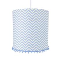 Lustre Tubular Pompom Chevron ul Quarto Bebê Infantil