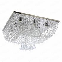 Lustres Cristal Legitimo Castanha Para 8 Lâmpadas Inox 40X40