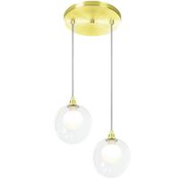 Lustres Pendentes Duplo Harmony Bolinha Dourado