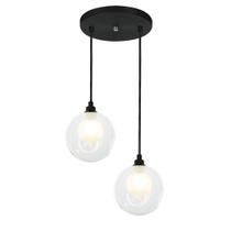 Lustres Pendentes Duplo Harmony Bolinha Preto Lustres Pendentes Duplo Harmony Bolinha Preto