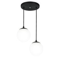 Lustres Pendentes Duplo Orby Bolinha Preto Lustres Pendentes Duplo Orby Bolinha Preto