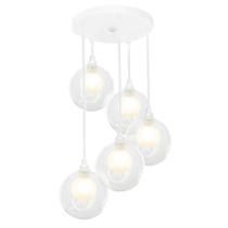 Lustres Pendentes Quíntuplo Harmony Bolinha Branco