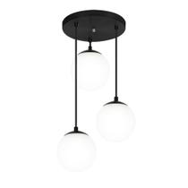 Lustres Pendentes Triplo Orby Bolinha Preto Lustres Pendentes Triplo Orby Bolinha Preto