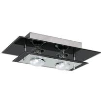 Lustres preto para 2 lâmpadas sobrepor 40x25