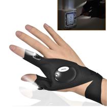 Luva 2 Dedos Luz Led P/ Consertos Reparos Camping Pescaria Luva 2 Dedos Luz Led P/ Consertos Reparos Camping Pescaria