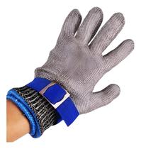 Luva Açougue Fios De Aço Inoxidável Corte Cozinha Segurança