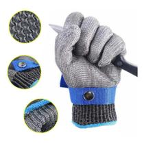 Luva Açougueiro Anti Corte Segurança Malha Aço Inox