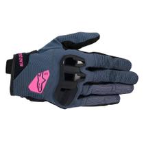 Luva Alpinestars Chrome Feminina Preto Cinza e Roxo Tamanho:G