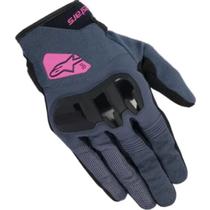 Luva alpinestars chrome womens preto cinza roxo m Luva alpinestars chrome womens preto cinza roxo m