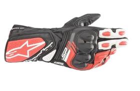 Luva Alpinestars Couro Sp-8 V3 Preta Branco Vermelha Sp8