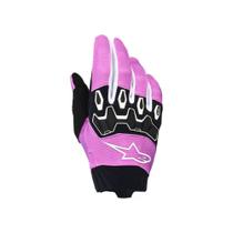 Luva Alpinestars Full Bore V2 Feminina Preto Branco e Roxo Tamanho:M Luva Alpinestars Full Bore V2 Feminina Preto Branco e Roxo Tamanho:M