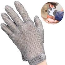 Luva Anti Corte Malha de Aço Inox Açougueiro Carnes Peixes Frigorifico Trabalhos Manuais Ajustador Luva Anti Corte Malha de Aço Inox Açougueiro Carnes Peixes Frigorifico Trabalhos Manuais Ajustador