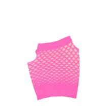 Luva Arrastão Curta Sem Dedos Colorida Fantasia Cor:Rosa