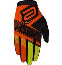 Luva Asw Race Edge Laranja Amerelo Fluorescente Motocross