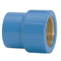 Luva Azul 20mm x 1/2'' PVC Amanco PN 750 kPa Soldável Roscável Adesivo Plástico 1 Unidade