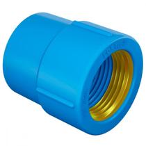 Luva Azul Com Bucha Latao Fortlev 25Mm X 3/4" ./ Kit Com 20 Peca