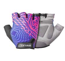 Luva Bike Poker Antishock Gel Swift - Preto/Rosa/Roxo - G (BR)