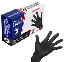 Luva Black Puro Látex Sem Talco Para Cabeleireiros 20 Unidades - Santa Clara