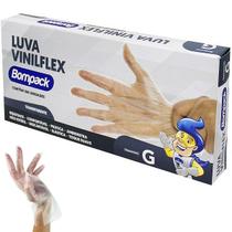 Luva Bompack Transparente C/ 100u G Mão Descartavel