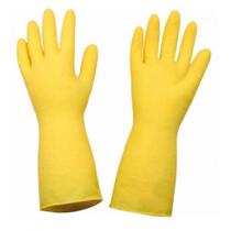 Luva Borracha Sanro Forrada Antiderrapante Light Amarela Xg - Kit C/10 Pares Luva Borracha Sanro Forrada Antiderrapante Light Amarela Xg - Kit C/10 Pares