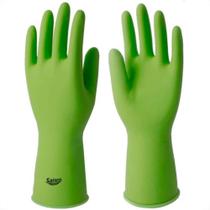 Luva Borracha Sanro Forrada Antiderrapante Top Verde G - Kit C/10 Pares Luva Borracha Sanro Forrada Antiderrapante Top Verde G - Kit C/10 Pares