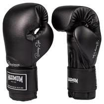 Luva Boxe E Muay Thai Kickboxing Classic Black Maximum Power Face