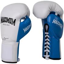 Luva boxe muay thai kickboxing pro series maximum - azul/branco