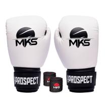 Luva Boxe Muay Thai Prospect Mks Combat Inverse + Bandagem Preta