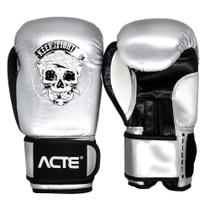 Luva Boxe Premium Prata / Preta 10 Oz Pu - Acte