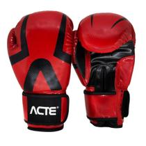 Luva Boxe Premium Vermelha/Preta 12 OZ PU P16-12 - Acte Sports