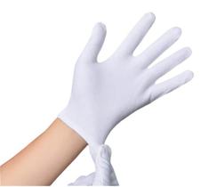 Luva Branca Meia Malha Fantasia Cosplay Papainoel Noiva