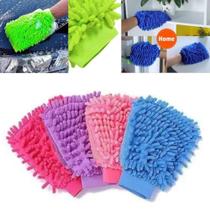 Luva Cerdas Microfibra Para Limpeza Doméstica Lavar Carro VN