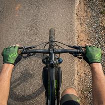 Luva Ciclismo Asw Flex Polygon Meio Dedo Verde